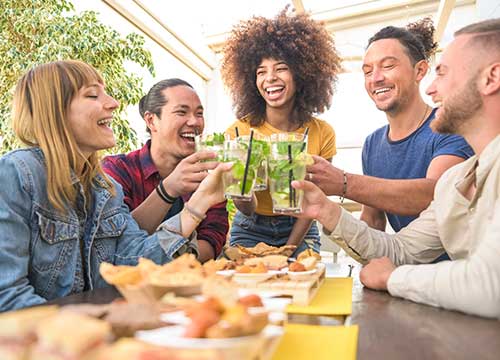 Friends Enjoying Drinks