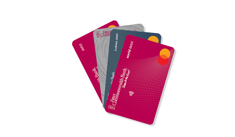 Picture of debit cards